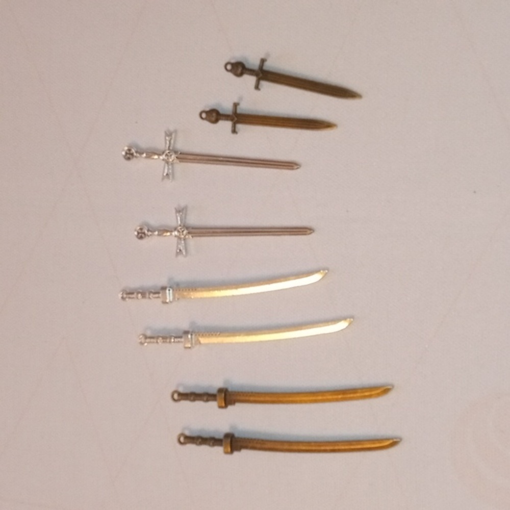 Lot of 4 Sets of Sword/Dagger Pendants